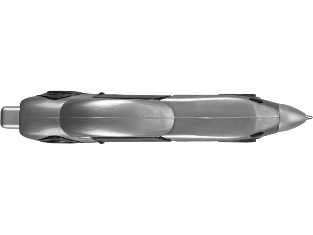 Ручка шариковая Сан-Марино в форме автомобиля с открывающимися дверями и инерционным механизмом движения, серебристая, серебристый/черный - купить оптом