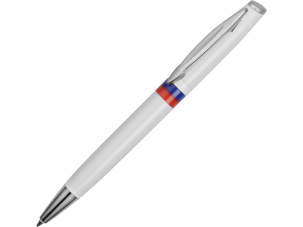 Ручка шариковая Отчизна, белый/триколор - купить оптом