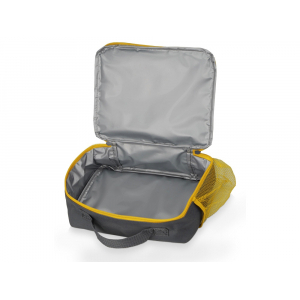 Изотермическая сумка-холодильник Breeze для ланч-бокса, серый/желтый - купить оптом