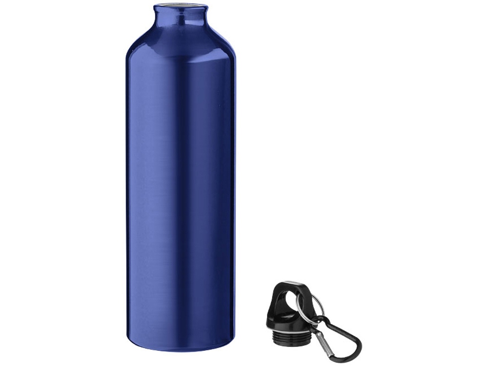 Алюминиевая бутылка для воды Oregon объемом 770 мл с карабином - Синий, синий - купить оптом