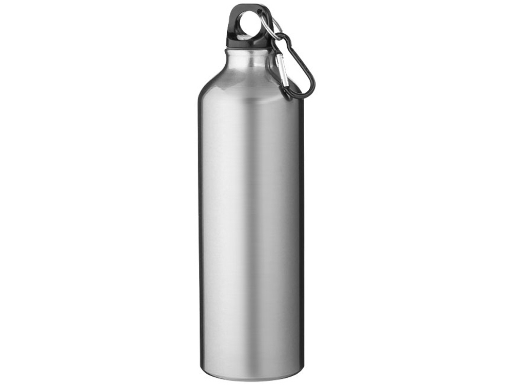 Алюминиевая бутылка для воды Oregon объемом 770 мл с карабином - Серебряный, серебристый - купить оптом