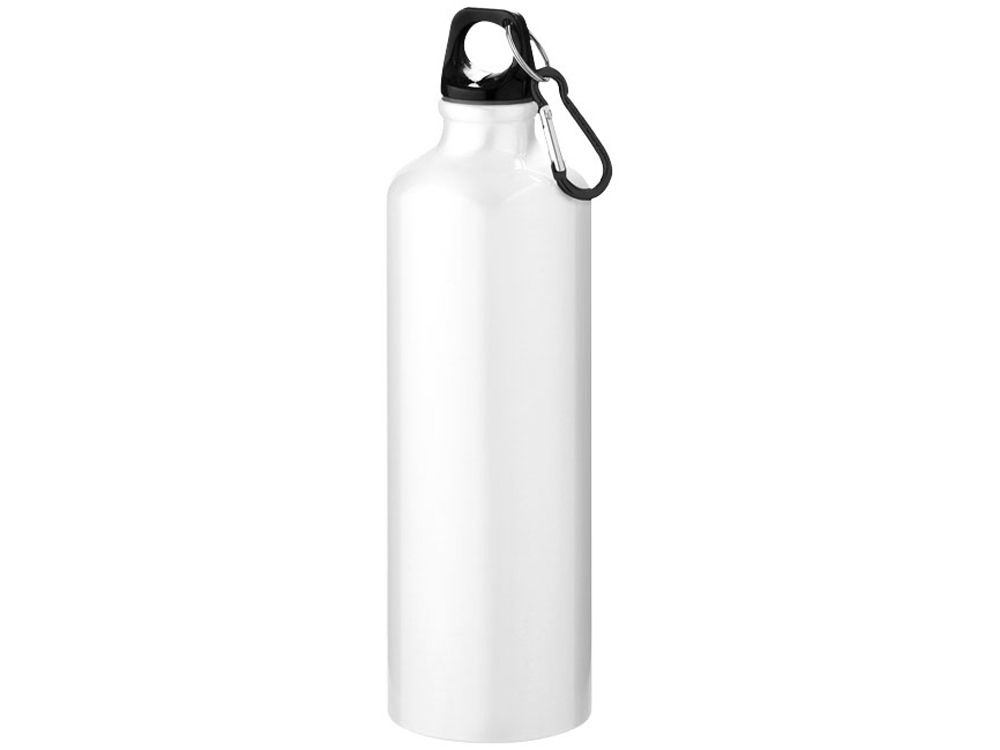 Алюминиевая бутылка для воды Oregon объемом 770 мл с карабином - Белый, белый - купить оптом