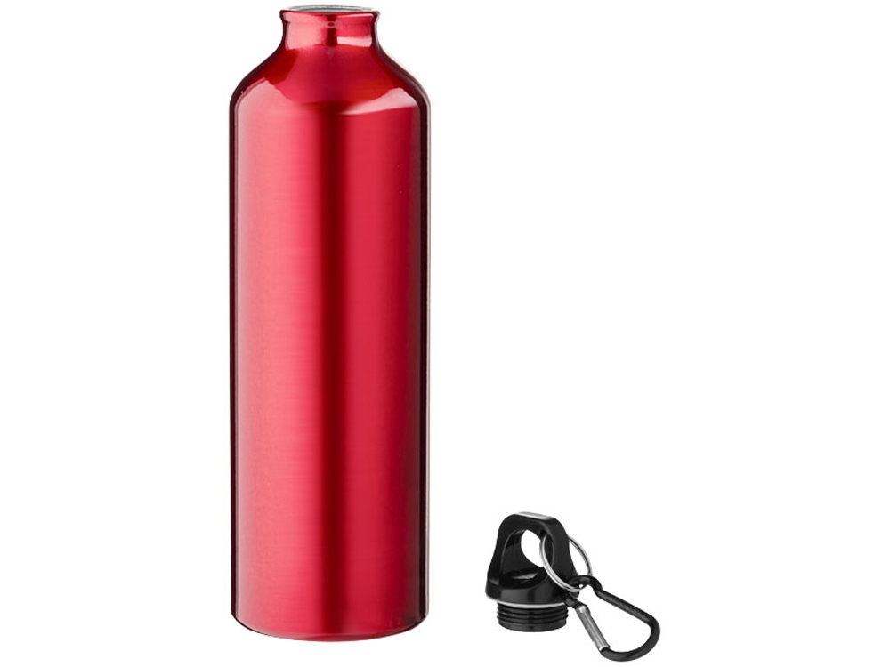 Алюминиевая бутылка для воды Oregon объемом 770 мл с карабином - Красный, красный - купить оптом