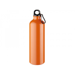 Алюминиевая бутылка для воды Oregon объемом 770 мл с карабином - Оранжевый, оранжевый - купить оптом