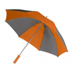 Зонт-трость механический, серый/оранжевый, фото 2