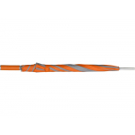 Зонт-трость механический, серый/оранжевый, фото 3