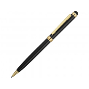 Ручка шариковая Голд Сойер со стилусом, черный - купить оптом
