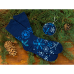 Набор носков с рождественской символикой в мешке женские, 2 пары, красный - купить оптом