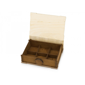 Подарочная коробка Тайна, натуральный/орех - купить оптом