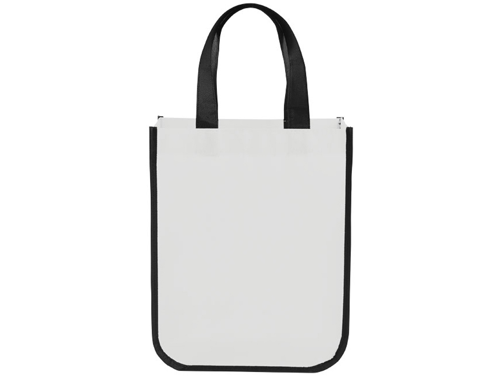 Маленькая ламинированная сумка для покупок, белый - купить оптом