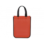 Маленькая ламинированная сумка для покупок, красный, фото 2