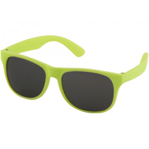 Солнцезащитные очки Retro - сплошные, лайм - купить оптом
