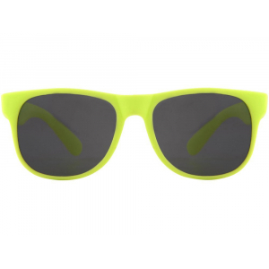 Солнцезащитные очки Retro - сплошные, лайм - купить оптом