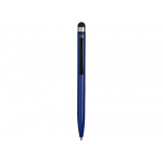 Ручка-стилус металлическая шариковая Poke, синий/черный, фото 1