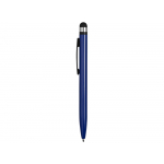 Ручка-стилус металлическая шариковая Poke, синий/черный, фото 2
