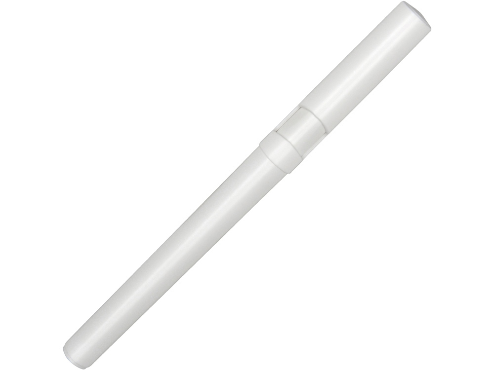 Ручка пластиковая шариковая трехгранная Nook с подставкой для телефона в колпачке, белый - купить оптом