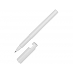 Ручка пластиковая шариковая трехгранная Nook с подставкой для телефона в колпачке, белый, фото 4