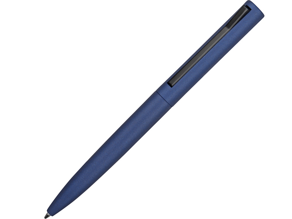Ручка металлическая шариковая Bevel, синий/черный - купить оптом