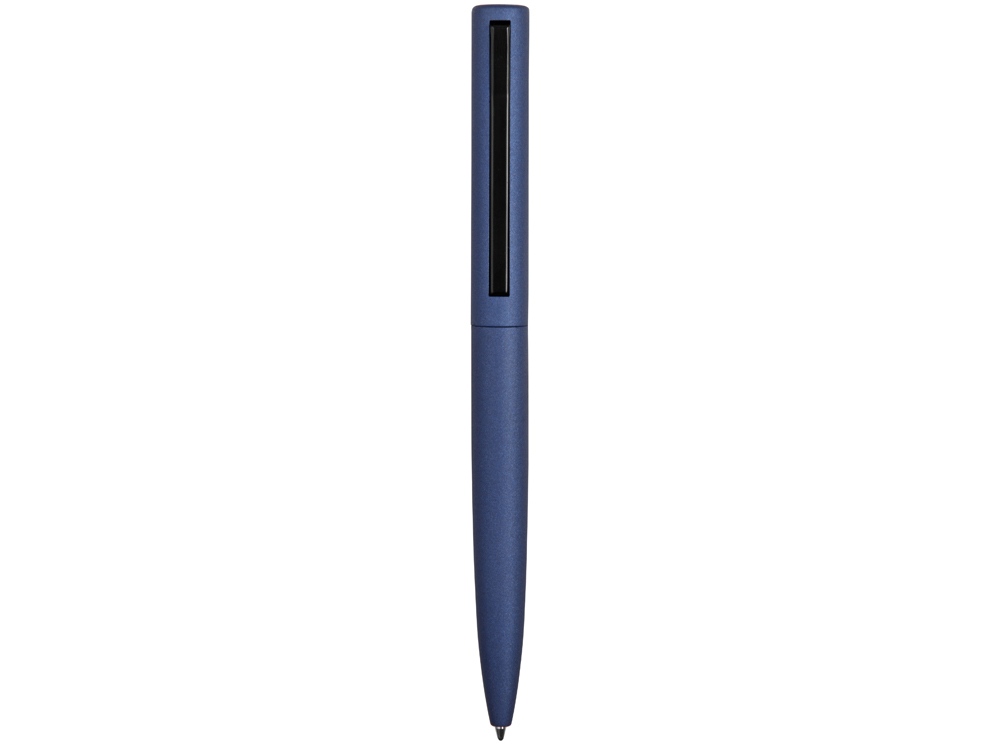 Ручка металлическая шариковая Bevel, синий/черный - купить оптом