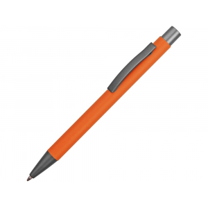 Ручка металлическая soft touch шариковая Tender, оранжевый/серый - купить оптом