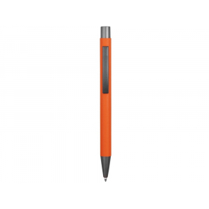 Ручка металлическая soft touch шариковая Tender, оранжевый/серый - купить оптом