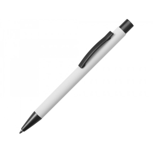 Ручка металлическая soft touch шариковая Tender, белый/серый - купить оптом