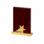 Награда Galaxy с золотой звездой, дерево, металл, в подарочной упаковке, коричневый