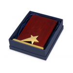 Награда Galaxy с золотой звездой, дерево, металл, в подарочной упаковке, коричневый, фото 2