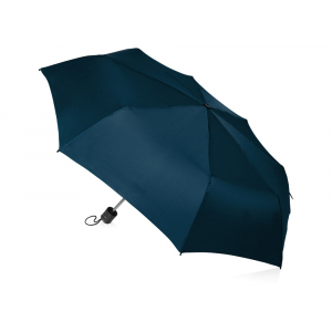 Зонт складной Columbus, механический, 3 сложения, с чехлом, темно-синий - купить оптом