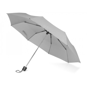 Зонт складной Columbus, механический, 3 сложения, с чехлом, серый - купить оптом