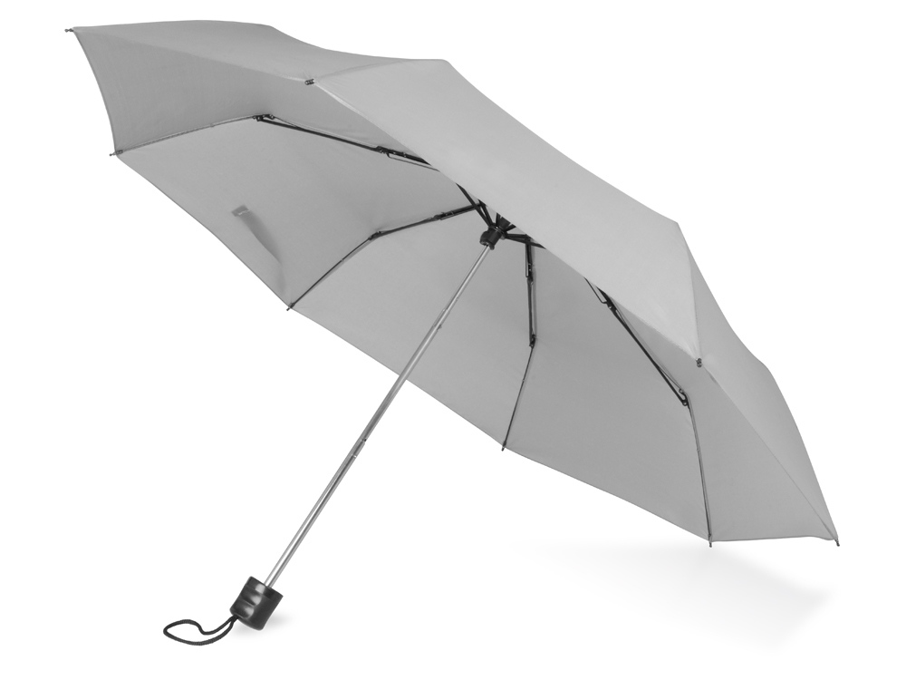 Зонт складной Columbus, механический, 3 сложения, с чехлом, серый - купить оптом