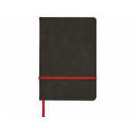 Блокнот Color линованный А5 в твердой обложке с резинкой, серый/красный, фото 2