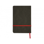 Блокнот Color линованный А5 в твердой обложке с резинкой, серый/красный, фото 3