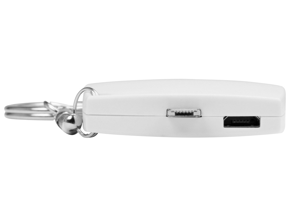 Портативное зарядное устройство-брелок Saver, 600 mAh, белый - купить оптом