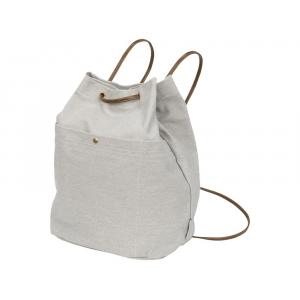 Рюкзак со шнурками Harper из хлопчатобумажной парусины, светло-серый - купить оптом
