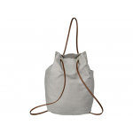 Рюкзак со шнурками Harper из хлопчатобумажной парусины, светло-серый, фото 2