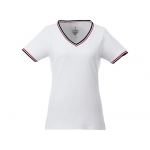 Женская футболка Elbert с коротким рукавом, белый/темно-синий/красный, фото 1