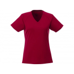 Модная женская футболка Amery  с коротким рукавом и V-образным вырезом, красный, фото 1