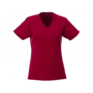 Модная женская футболка Amery  с коротким рукавом и V-образным вырезом, красный - купить оптом