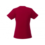 Модная женская футболка Amery  с коротким рукавом и V-образным вырезом, красный, фото 2