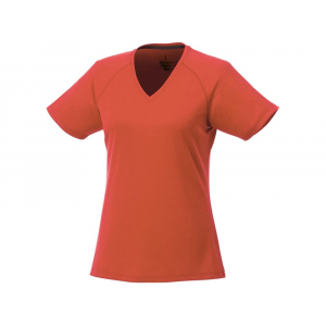 Модная женская футболка Amery  с коротким рукавом и V-образным вырезом, оранжевый - купить оптом