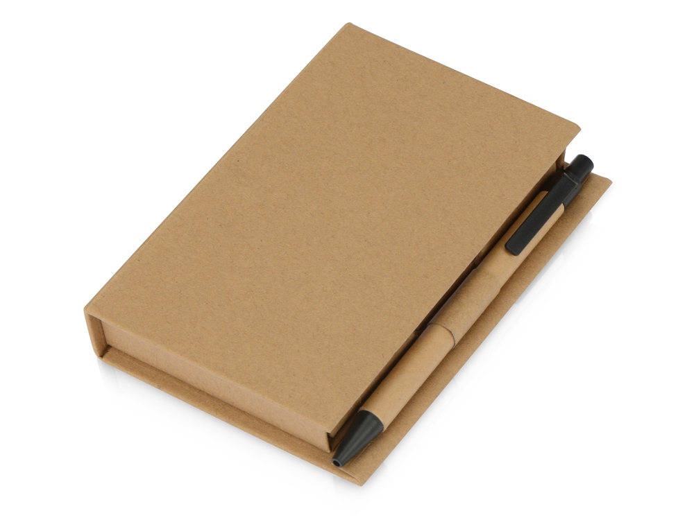 Канцелярский набор для записей Stick box, натуральный - купить оптом