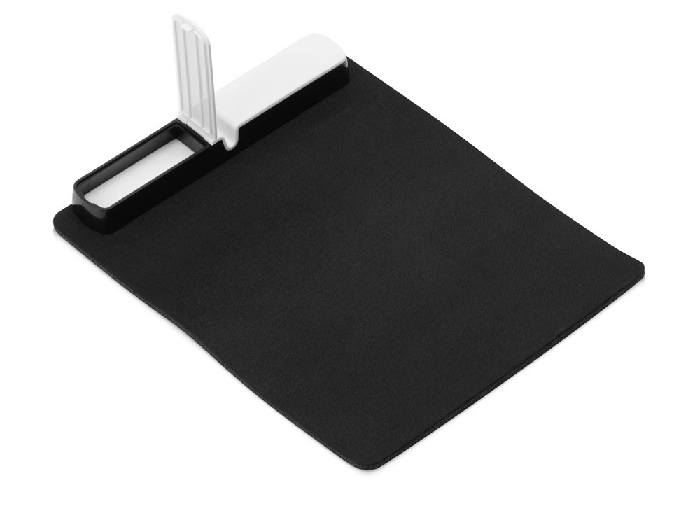 Коврик для мыши со встроенным USB-хабом Plug, черный/белый - купить оптом