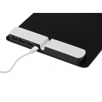 Коврик для мыши со встроенным USB-хабом Plug, черный/белый, фото 3