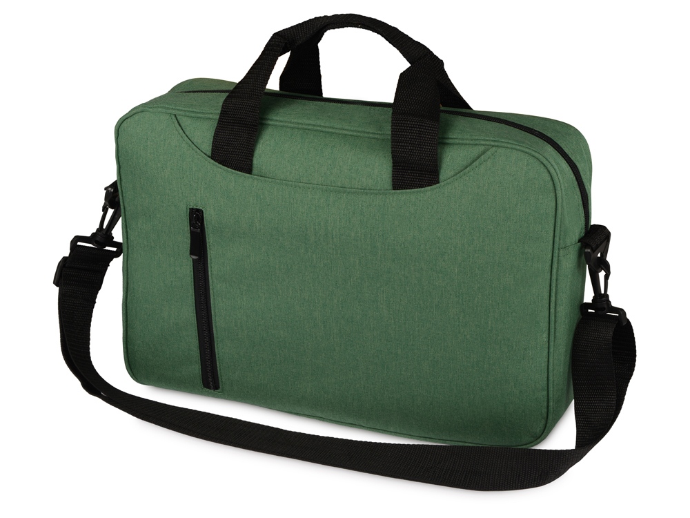 Сумка для ноутбука Wing с вертикальным наружным карманом, зеленый - купить оптом