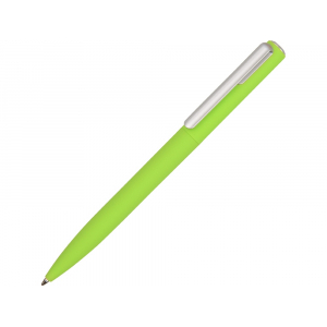 Ручка шариковая пластиковая Bon с покрытием soft touch, зеленое яблоко - купить оптом