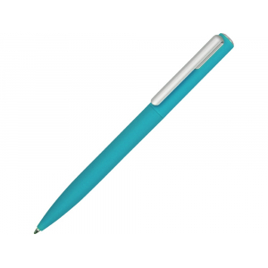 Ручка шариковая пластиковая Bon с покрытием soft touch, бирюзовый - купить оптом