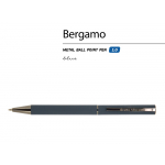 Ручка Bergamo шариковая автоматическая, синий металлический корпус, 0,7 мм, синяя, фото 1