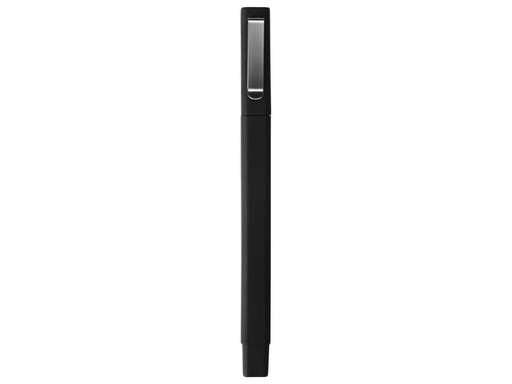 Ручка шариковая пластиковая Quadro Soft, квадратный корпус с покрытием софт-тач, черный - купить оптом