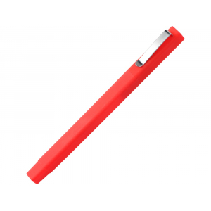 Ручка шариковая пластиковая Quadro Soft, квадратный корпус с покрытием софт-тач, красный - купить оптом